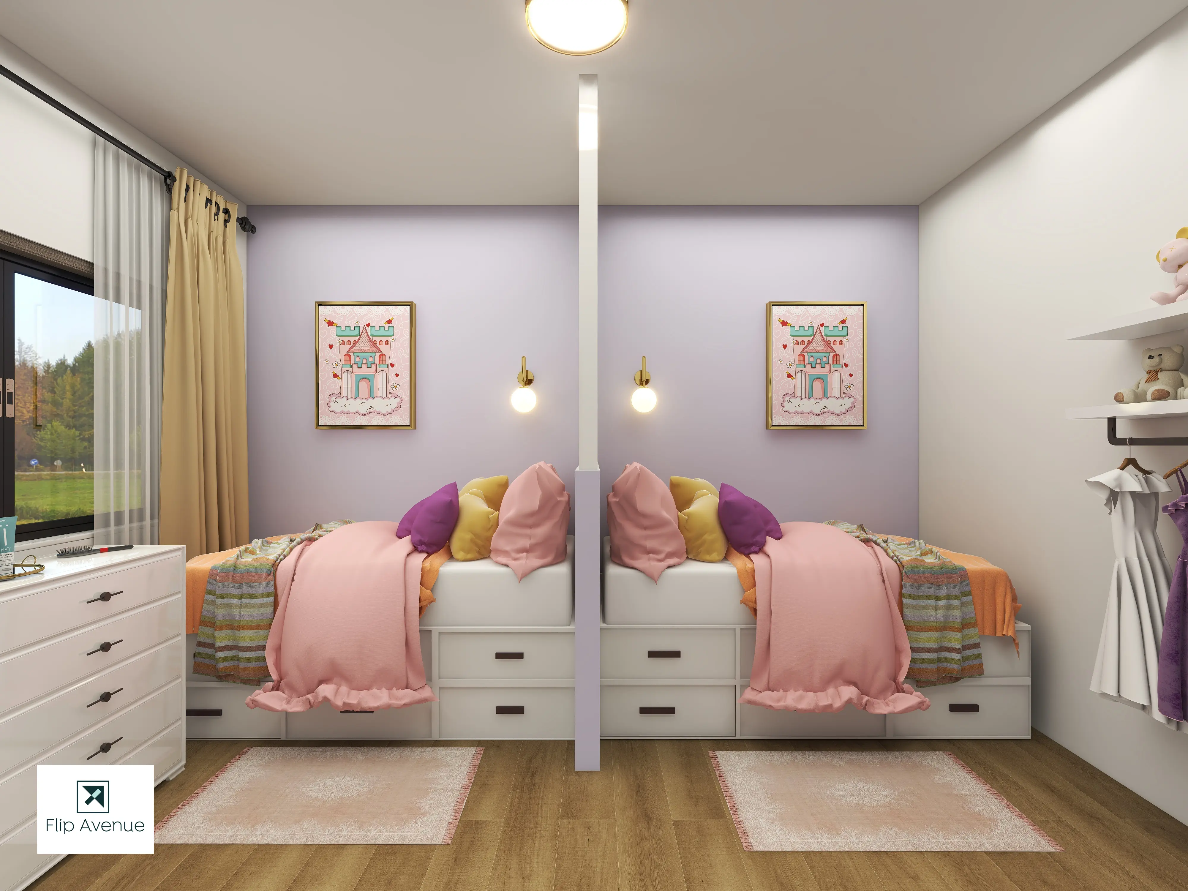 The Two Colourful Girls: A Shared Space with Personality